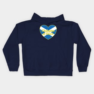 Chapelton of Elsick Scotland UK Scotland Flag Heart Kids Hoodie